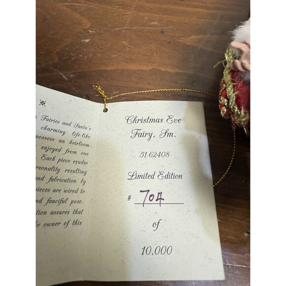 Mark Roberts Christmas Eve Fairy Sm 51-62408 Limited Edition 1704 of 10,000 - Picture 3 of 8